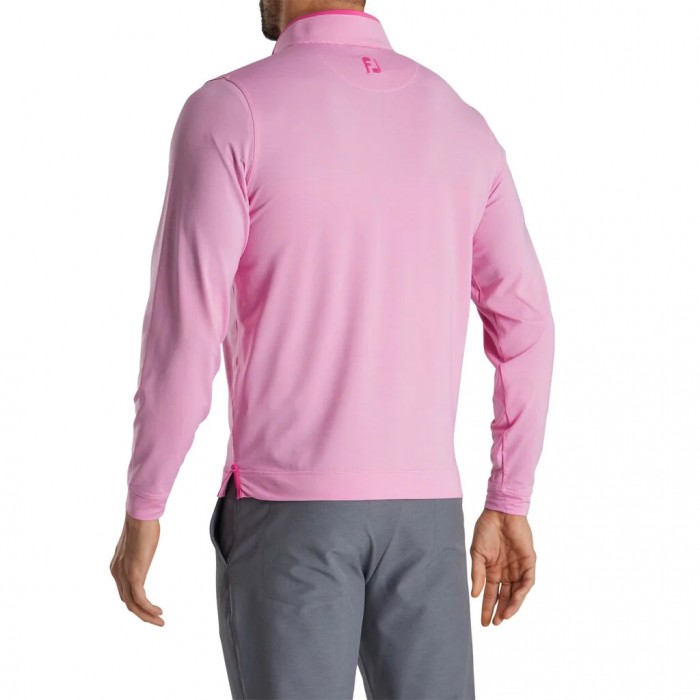 Hot Pink / White Men's Footjoy Lightweight Quarter-Zip Jacket | US-24107NG