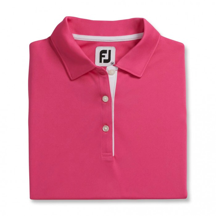 Hot Pink Women\'s Footjoy ProDry Interlock Sleeveless Self Collar Shirts | US-38725NB