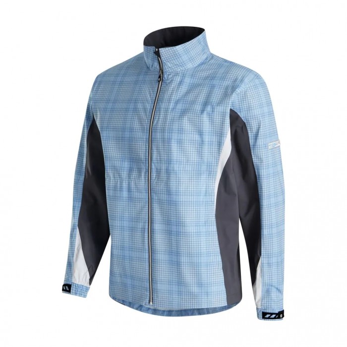 Light Blue Plaid / Charcoal Men\'s Footjoy HydroLite Jacket | US-12356WJ