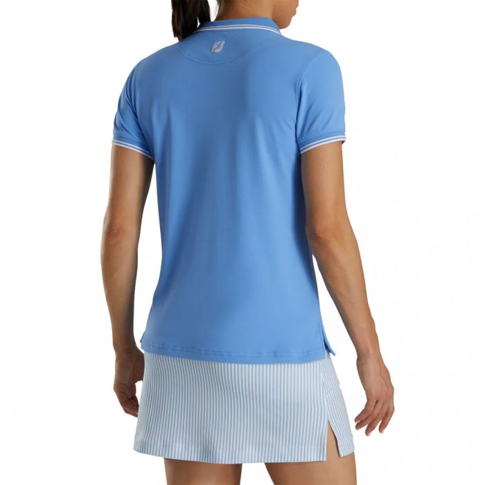 Light Blue Women's Footjoy Limited Edition Open Collar Shirts | US-67083RD