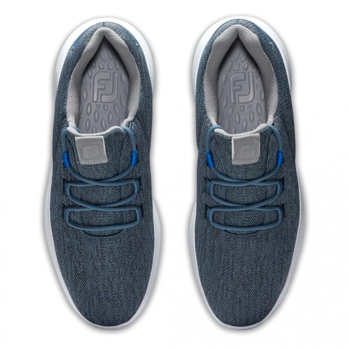 Navy / Blue Men's Footjoy Flex Coastal Spikeless Golf Shoes | US-91632IM