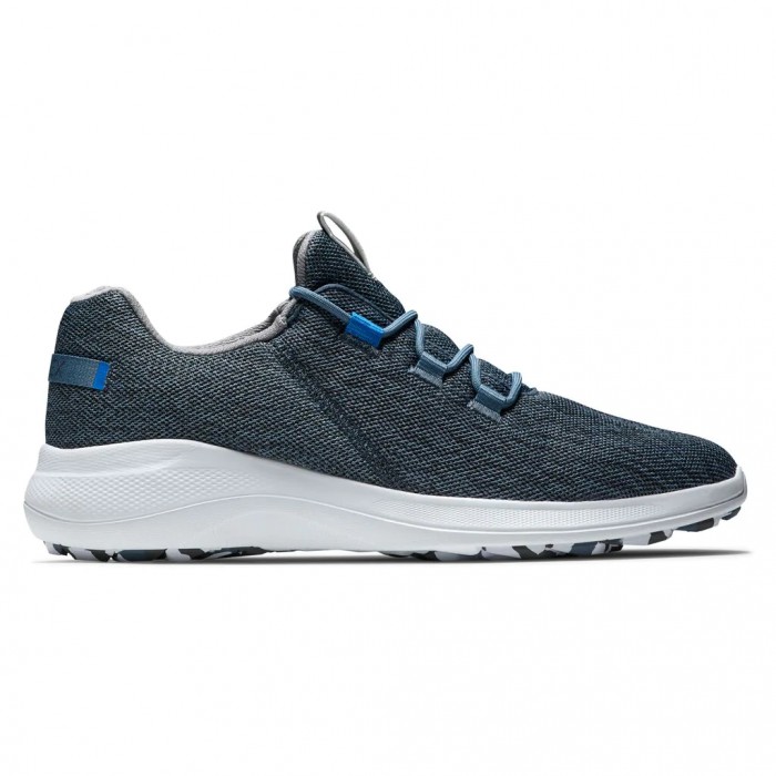 Navy / Blue Men\'s Footjoy Flex Coastal Spikeless Golf Shoes | US-91632IM