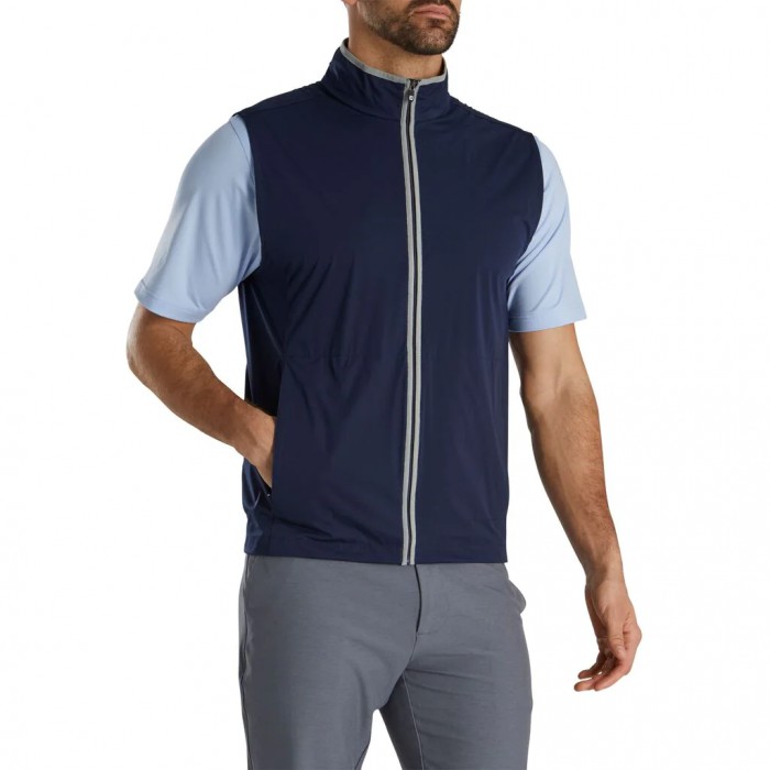 Navy / Grey Men's Footjoy HydroKnit Vest | US-14029YV