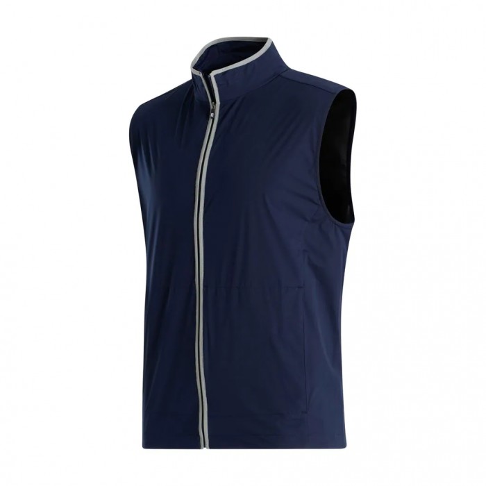 Navy / Grey Men\'s Footjoy HydroKnit Vest | US-14029YV