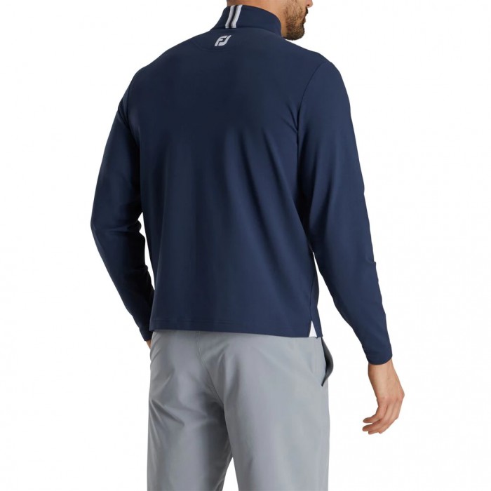 Navy Men's Footjoy Quarter-Zip Jacket | US-18420XH