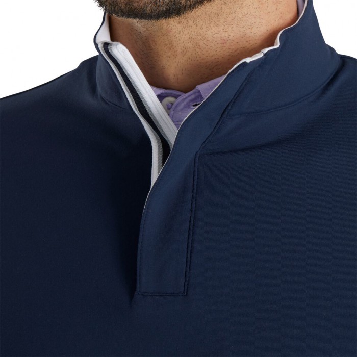 Navy Men's Footjoy Quarter-Zip Jacket | US-18420XH