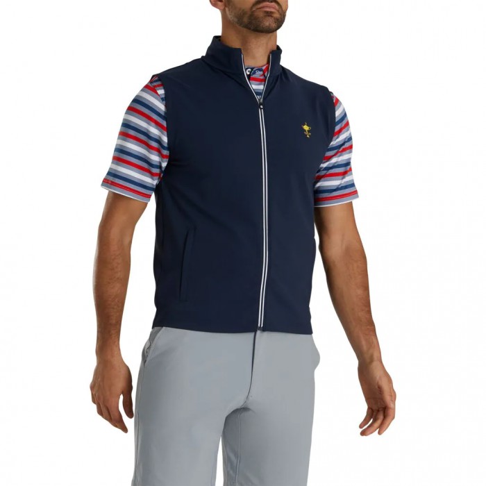 Navy Men's Footjoy Ryder Cup Trophy Full-Zip Vest | US-28456RH