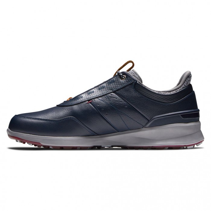 Navy Men's Footjoy Stratos Spikeless Golf Shoes | US-21579YT