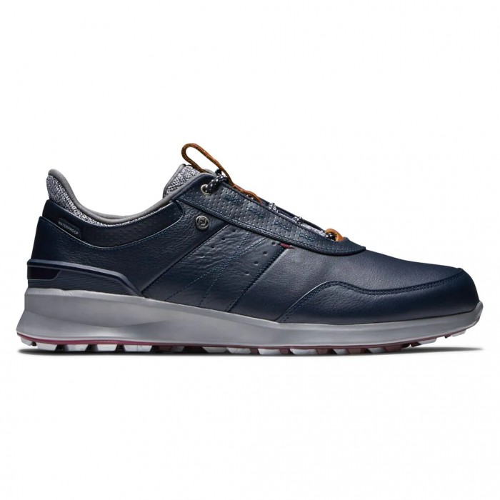 Navy Men\'s Footjoy Stratos Spikeless Golf Shoes | US-21579YT