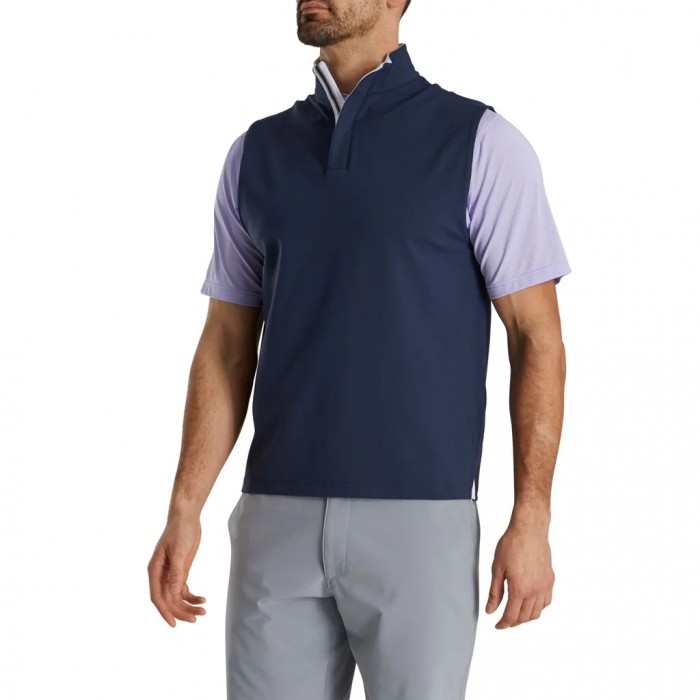 Navy Men's Footjoy Stretch Vest | US-65940IV