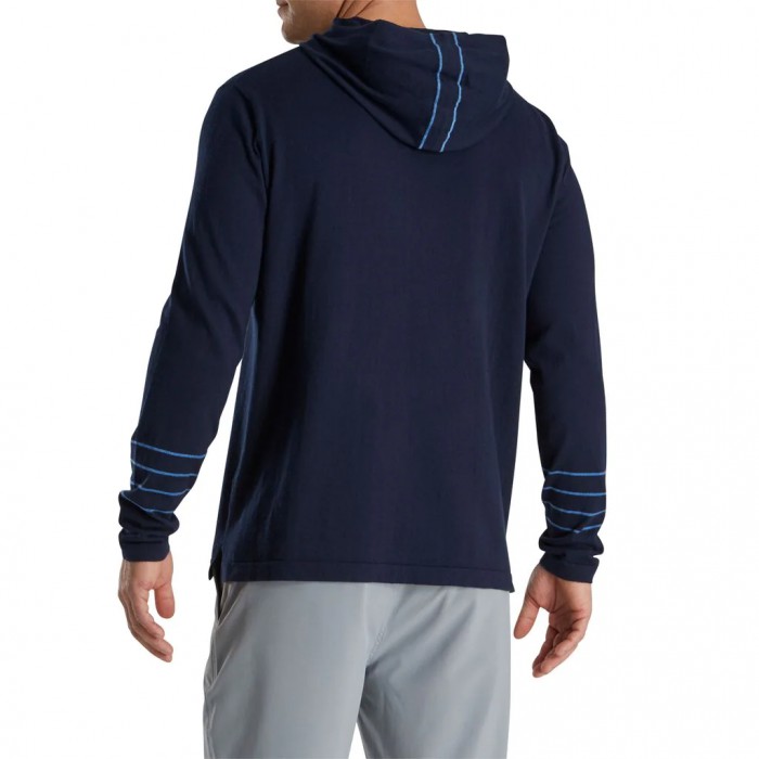 Navy Men's Footjoy Sweater Hoodie | US-70823QZ