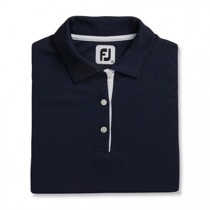 Navy Women\'s Footjoy ProDry Interlock Sleeveless Self Collar Shirts | US-26849VK