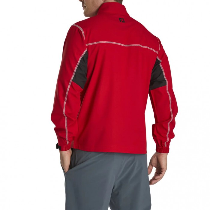 Red / Black Men's Footjoy Sport Windshirt | US-02368EL