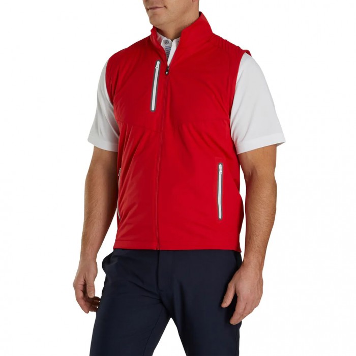 Red Men's Footjoy Lightweight Softshell Vest | US-36425KB