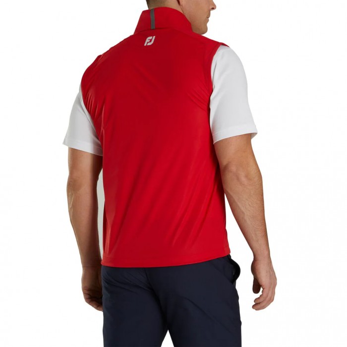 Red Men's Footjoy Lightweight Softshell Vest | US-36425KB