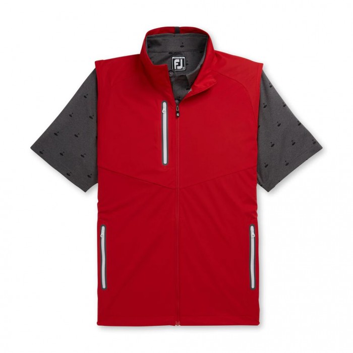 Red Men\'s Footjoy Lightweight Softshell Vest | US-36425KB