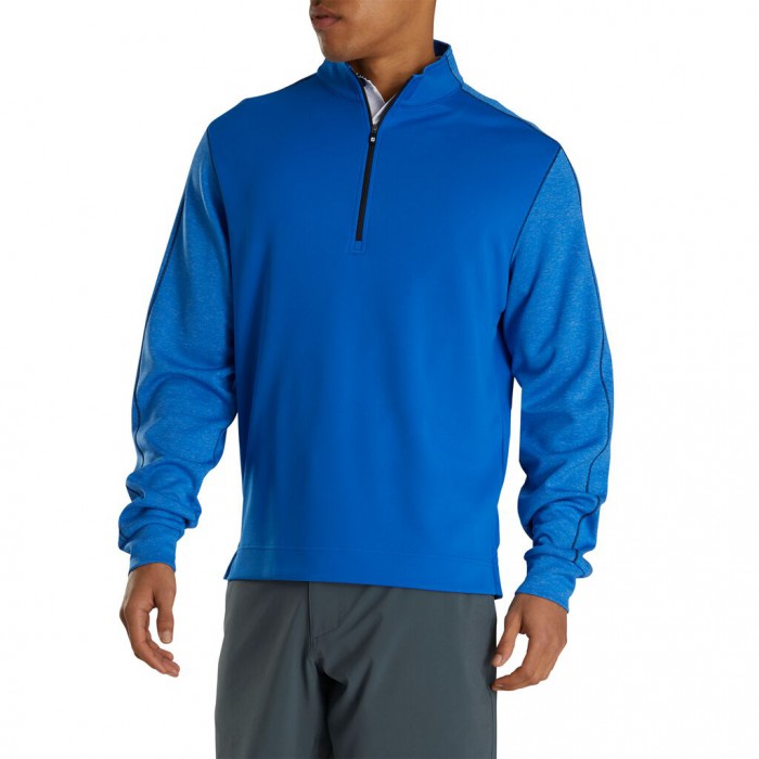 Royal / Black Men's Footjoy Tonal Heather Mid-Layer Jacket | US-03758PU