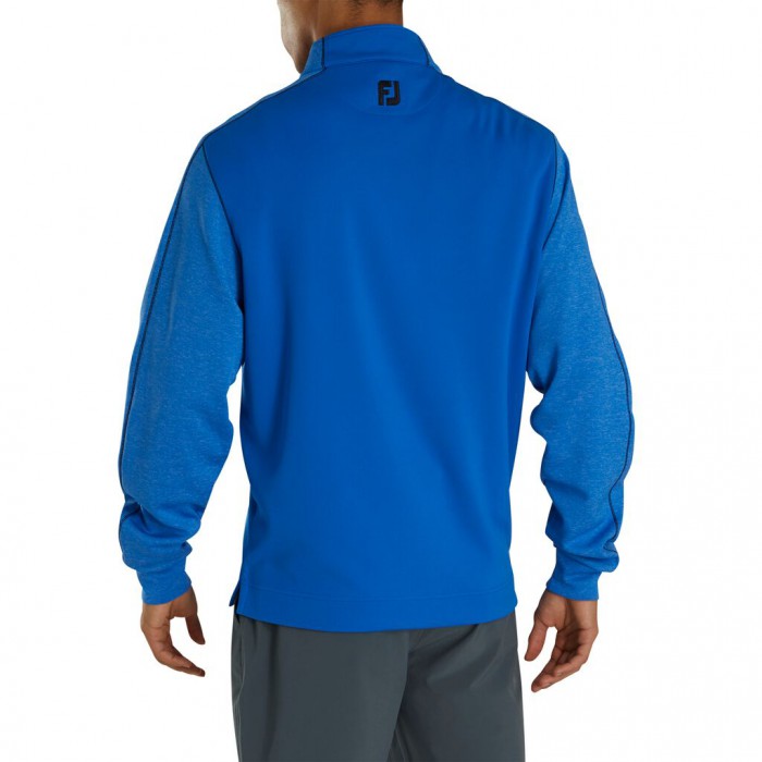 Royal / Black Men's Footjoy Tonal Heather Mid-Layer Jacket | US-03758PU