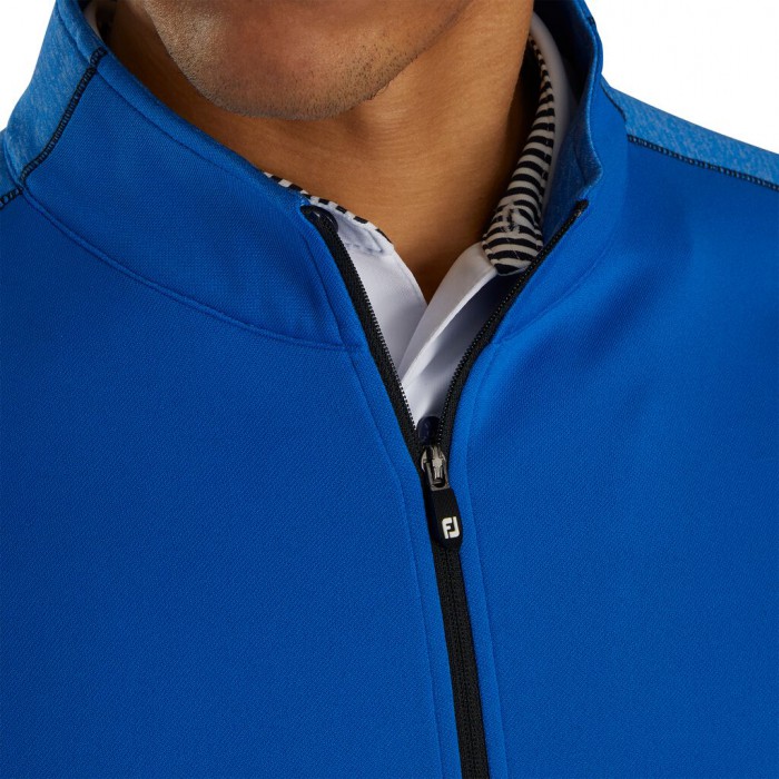 Royal / Black Men's Footjoy Tonal Heather Mid-Layer Jacket | US-03758PU