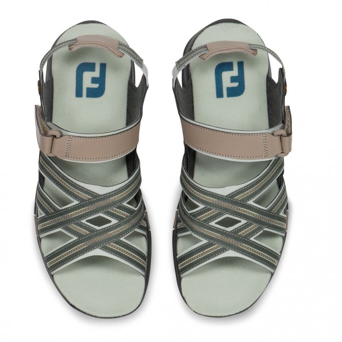 Tan / Light Grey Women's Footjoy Golf Sandals Golf Sandals | US-27964XL