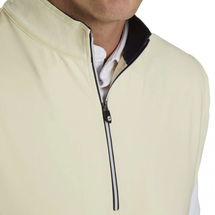 Vanilla Men's Footjoy Half-Zip Vest | US-98760RZ