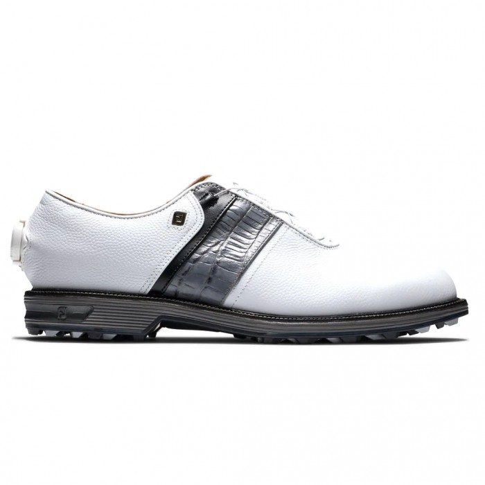 White / Grey Men\'s Footjoy Premiere Series - Packard BOA Spikeless Golf Shoes | US-39014BA