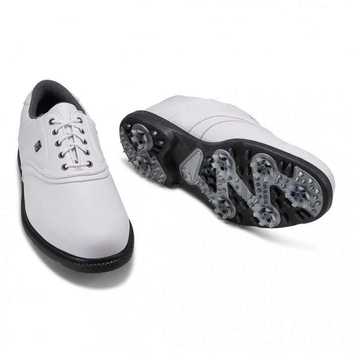 White Men's Footjoy FJ Originals Spiked Golf Shoes | US-91657AE