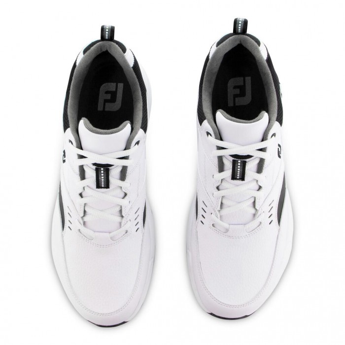 White Men's Footjoy Golf Sneaker Spiked Golf Shoes | US-31896CA