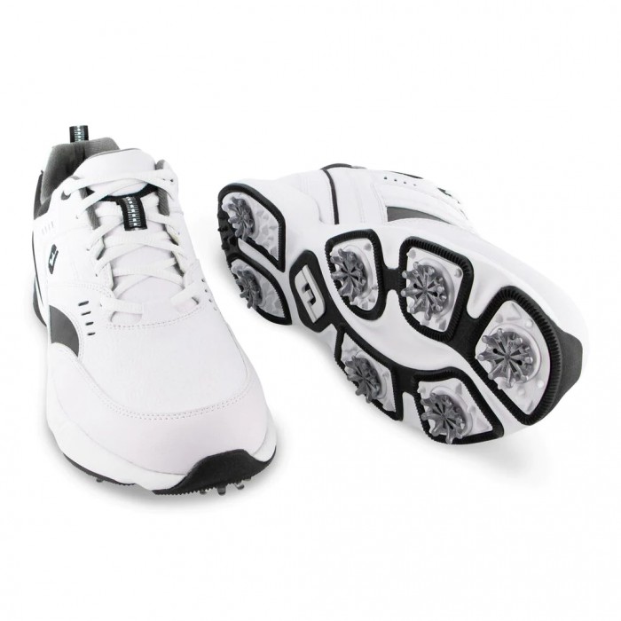 White Men's Footjoy Golf Sneaker Spiked Golf Shoes | US-31896CA