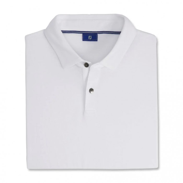 White Men\'s Footjoy Heather Jersey Shirts | US-43796OF