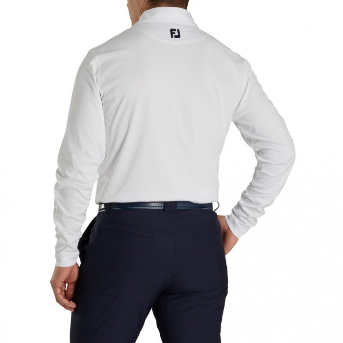 White Men's Footjoy Long Sleeve Sun Protection Shirt Shirts | US-16234MJ