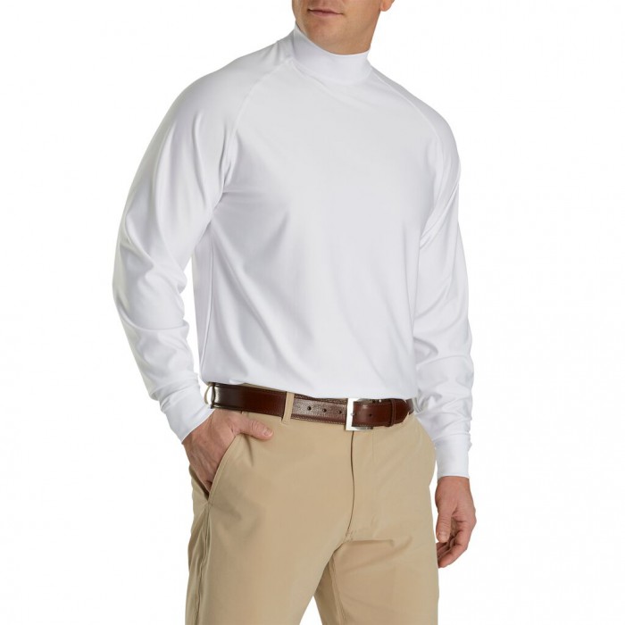 White Men's Footjoy Mock Shirts | US-65087NI