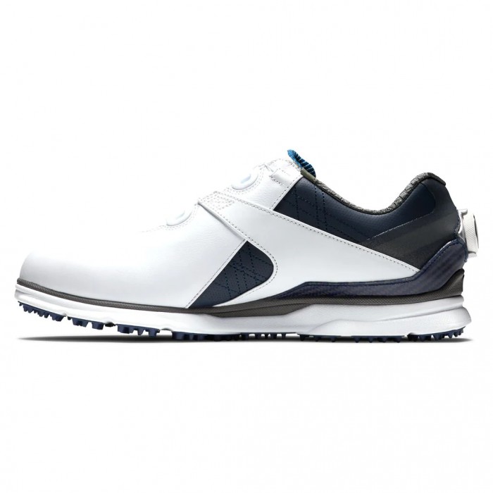 White / Navy Men's Footjoy Pro|SL Carbon BOA Spikeless Golf Shoes | US-06598OX