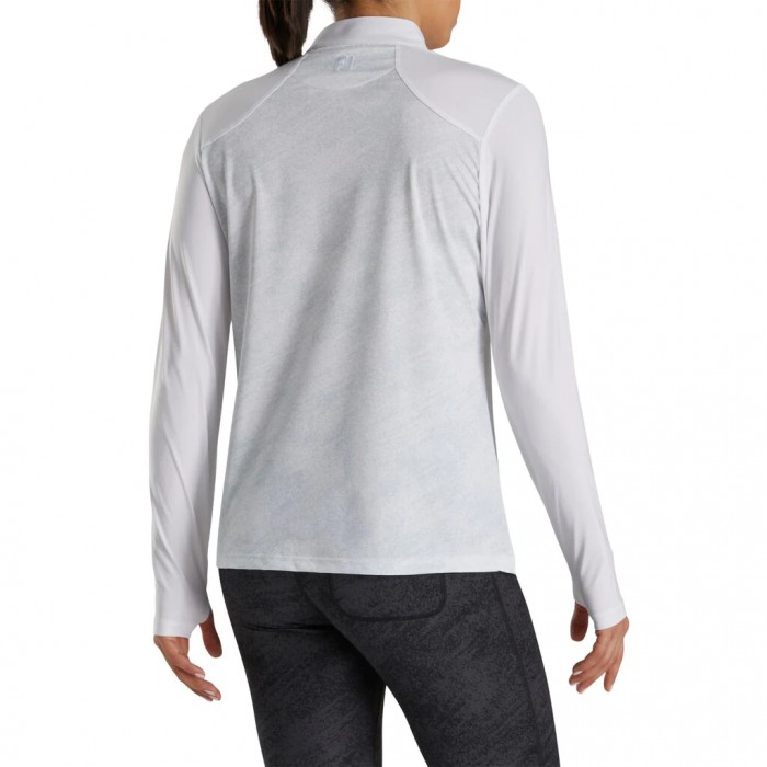 White Women's Footjoy Printed Sun Protection Shirts | US-94038LC