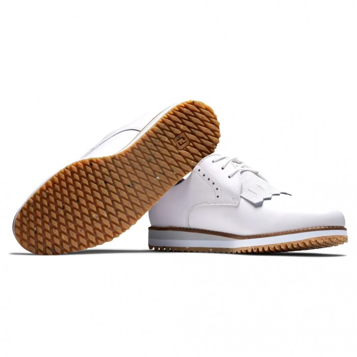 White Women's Footjoy Sport Retro - Kiltie Spikeless Golf Shoes | US-42568UI